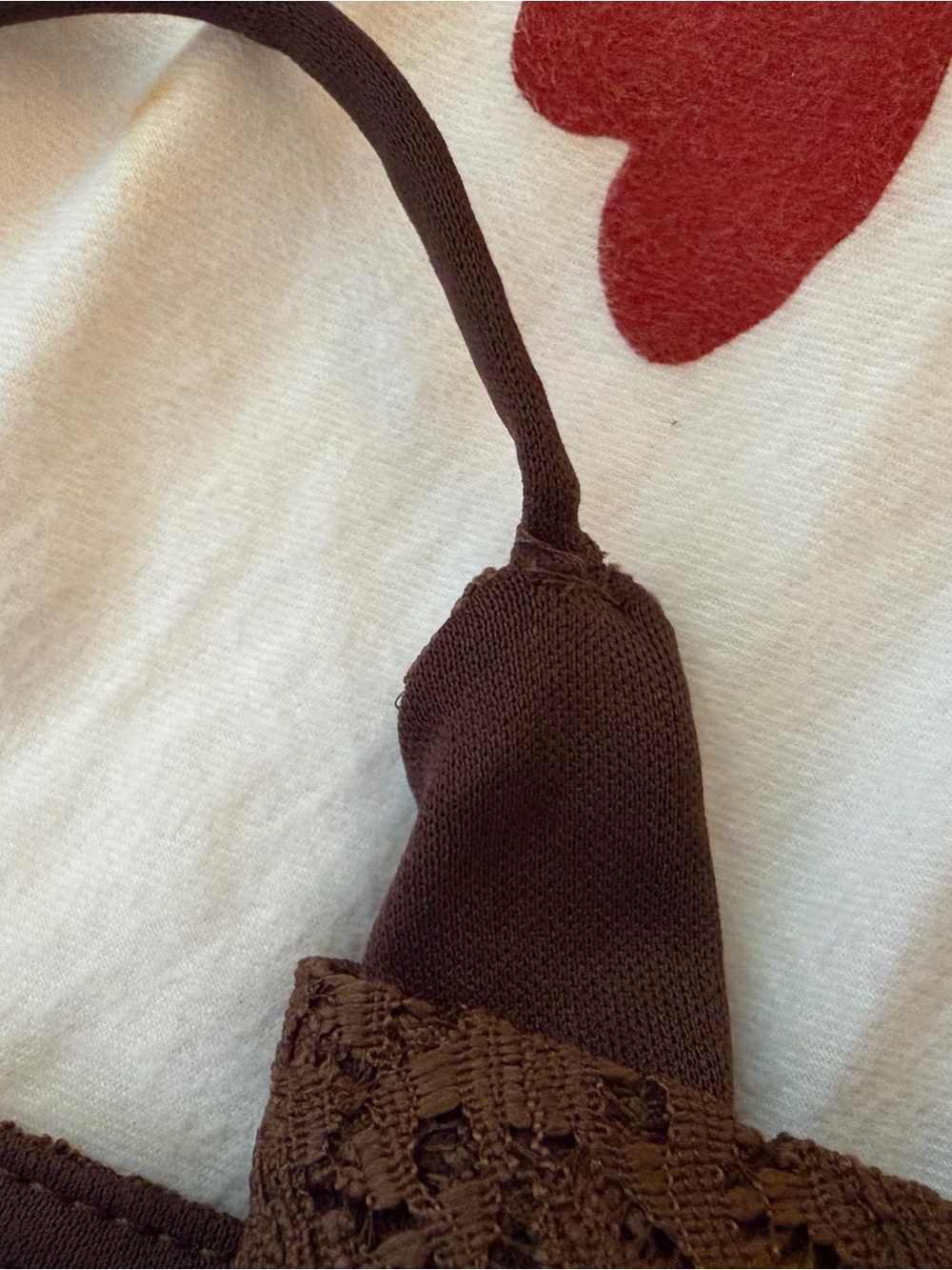 Cider Brown Lace Ruffle Crop Top - Picture 7 of 7
